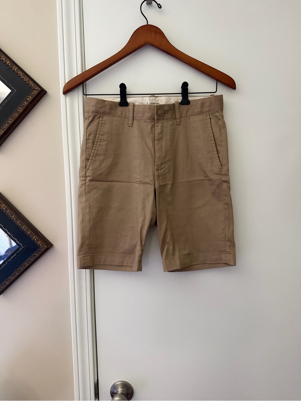 Crewcuts Girls' Tan Flat-Front Chino Shorts